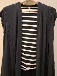 Sleeveless Black Long Top