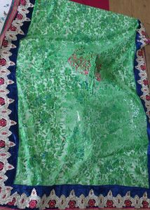 💟💚 Wedding Saree With Designer Blouse