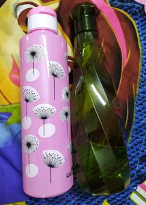 Attractive New Fridge bottles, must need for summer.. (pink & olive green), elegant design.