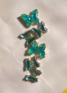 Blue tone Crystal Butterfly Charms