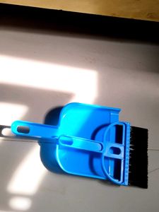 Blue Dustpan and Brush Set