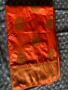Elegant Orange Saree