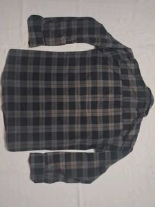 Men&#39;s Grey Plaid Casual Shirt