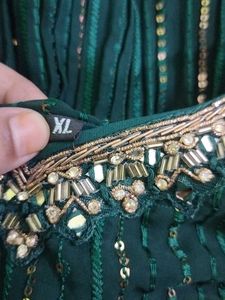 Emerald Green Ethnic Gown XL