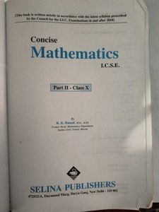 Concise Mathematics ICSE Class X - 2018
