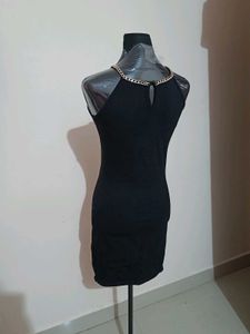 Black Bodycon Mini Dress Fully Stretchable