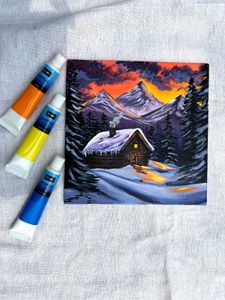 Aesthetic Winter Landscape Painting