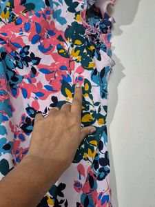 Floral Flutter Sleeve Top