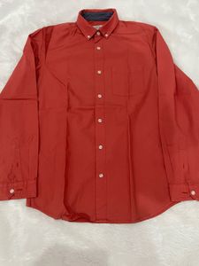 Jack &amp; Jones Red Button-Down Shirt