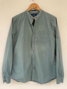 Highlander Slim Fit Grandad Collar Shirt