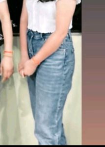 Light Wash Cropped Flare Jeans