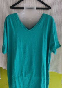 Teal V-Neck T-Shirt