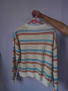 Striped Knit Sweater