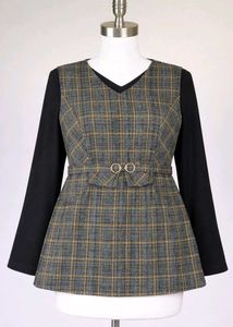 Plaid Top with Long Sleeves ( C12 )