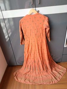 Orange Floral Maxi Dress
