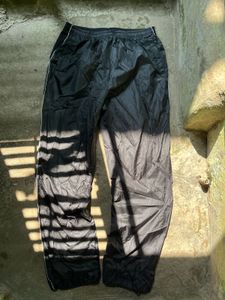 Black Nylon Windbreaker Pants