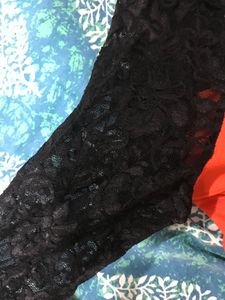 Annzo Orange N Black Dress
