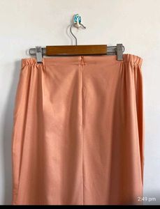 Peach Satin Maxi Skirt