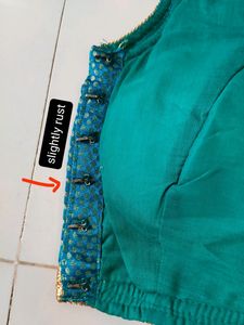 Readymade Light Blue Blouse Silk Blend Material