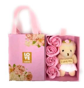 Teddy Bear & Rose Soap Gift Set With Carry 🛍️ Bag