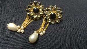 Black and White Earrings