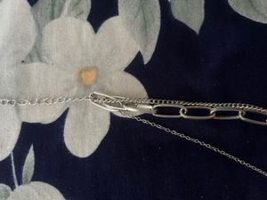Silver-Plated  Multi layer Chain