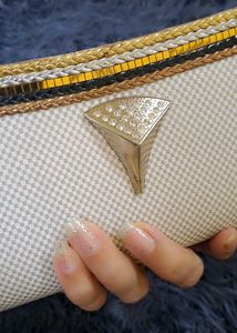 Shiny Clutch With Sling👝