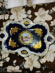 Vintage Fine Bone China Serving Tray With Bowl