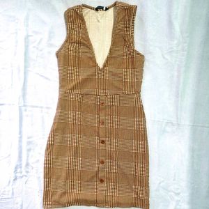 Retro Plaid Sleeveless Dress