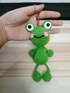 Crochet Frog Keychain