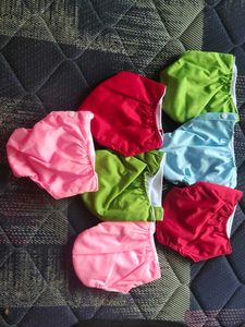Reusable Cloth Diapers - Set of 7