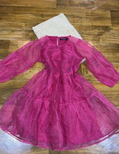 Mini Pink Shimmery New Dress