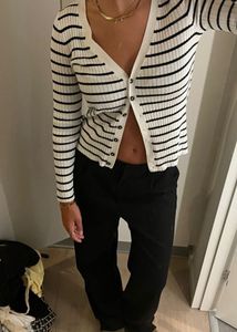 zara y2k striped cardigan