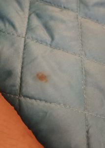 Blue puffer jacket 🧥minor Stain Shown In Pic