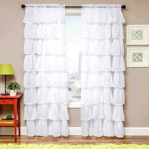 Ruffled Lavender Curtains (Set of 2)