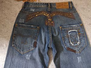 Y2k/punk Studded Skater Straight Fit Jeans