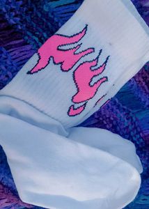 Pink Flame Socks