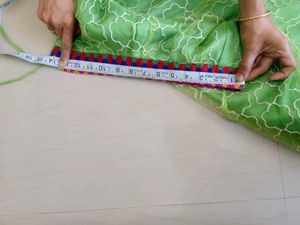 Green Floral Embroidered Skirt
