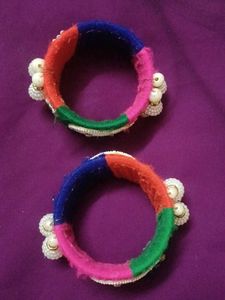 Colorful Beaded Bangles (Set of 2)