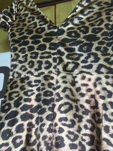 Leopard Print Mini Party Dress