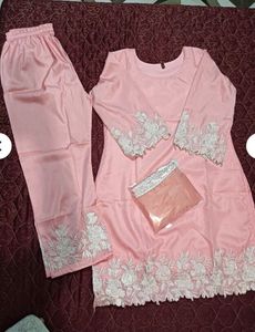 Pink Embroidered Kurta Set