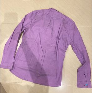 Purple Long Sleeve Button-Down Shirt