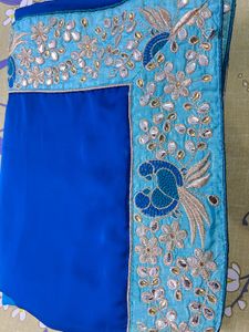 Embroidered Aqua Blouse
