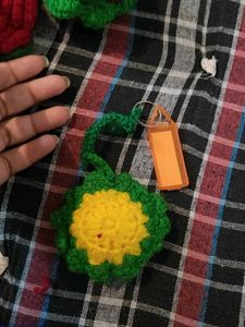 Crochet Sunflower Keychain