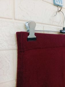 Burgundy Pencil Skirt