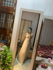 Shiny Golden Satin Gown🎀🦋💝