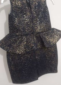 Sparkling Nevy Blue &amp; Gold Party Dress