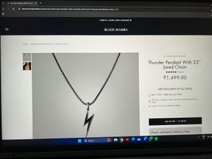 Men’s Black Mamba Necklace &amp; Ring free size