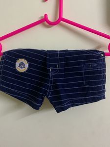 Yellow Tshirt And Blue Half Pant Combo For Boys(3-6 Months)