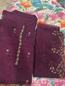 combo Purple and peach Kurta Sets